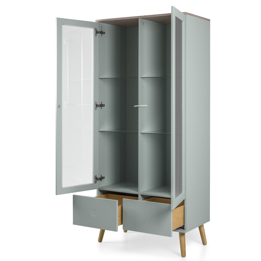 Витрина Tenzo Dot, 175х79х43 см, дуб, зеленая 1670676 - Вид №5