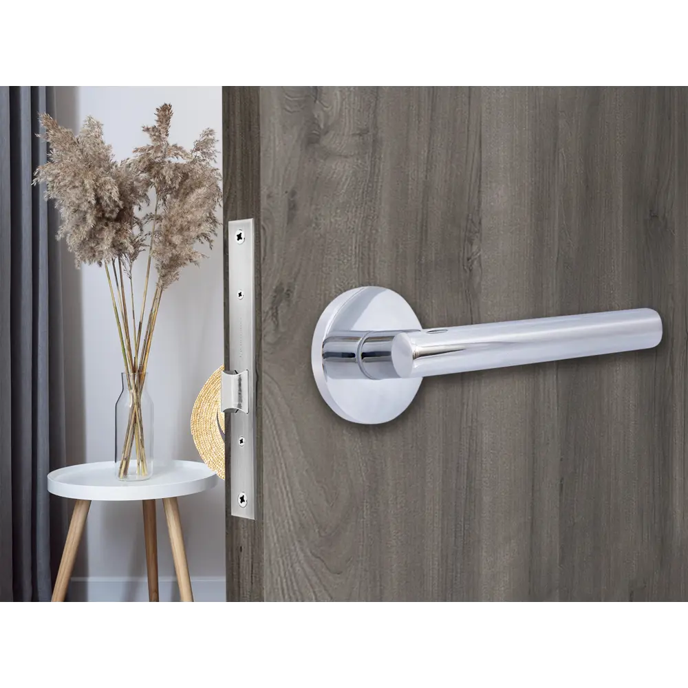 Дверные ручки Фабрика замков Mirobriga, без запирания, цвет хром STLM-2094612 - Вид №5