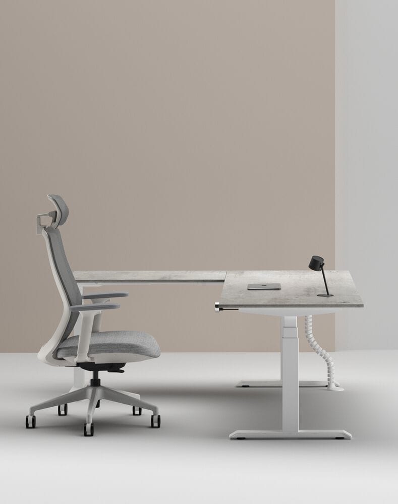 Деревянный регулируемый по высоте угловой стол с системой люверсов WORKSPACE MAX TRIPLE MOTOR ARCH-00114643 - Вид №14