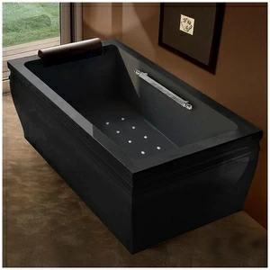 Ванна с аэроомассажем чёрная Gruppo Treesse Blanque 1810 V161C-SX-C