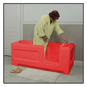 Ванна с дверцей Akcjum Relax 150-80-RH-K лежачая правосторонняя красная