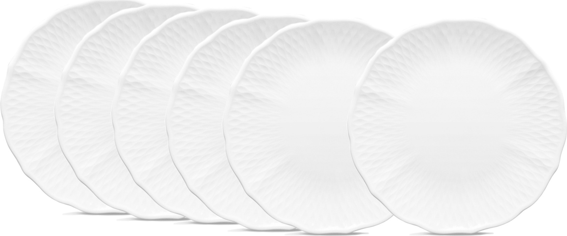 10665330 Noritake Набор тарелок десертных Noritake Шер Бланк 17см, фарфор, 6шт Фарфор 