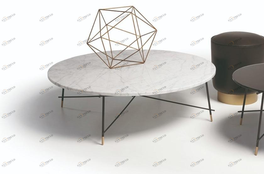 Vibieffe Журнальный столик из мрамора для гостиной sun-id-1374516