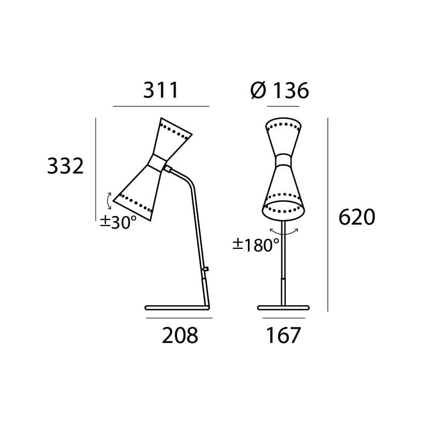 Латунная светодиодная настольная лампа Stilnovo Мегафон ARCH-00064089 - Вид №5