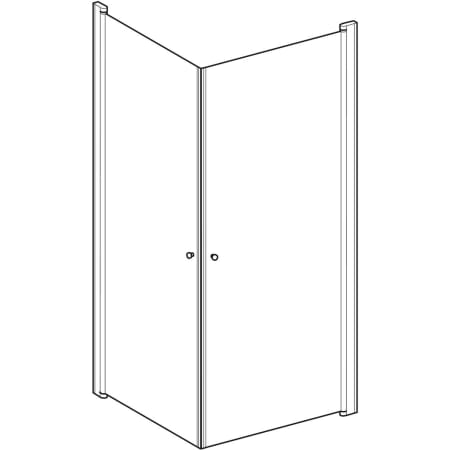 502.011.00.5 Квадратная душевая перегородка IDO Showerama 10-02 Geberit  - Вид №1
