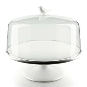 Подставка белая для сладостей с крышкой большая Sweet Tweet QUALY  00-3870133 Белый