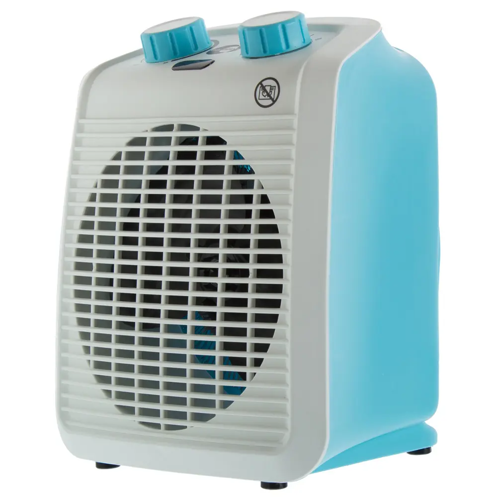 Тепловентилятор спиральный электрический Equation с механическим термостатом, 2000 Вт, цвет голубой STLM-2198674