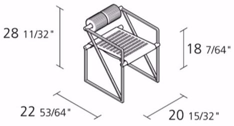 Alias Стул из перфорированного листового металла с подлокотниками Botta sun-id-1429513 - Вид №4