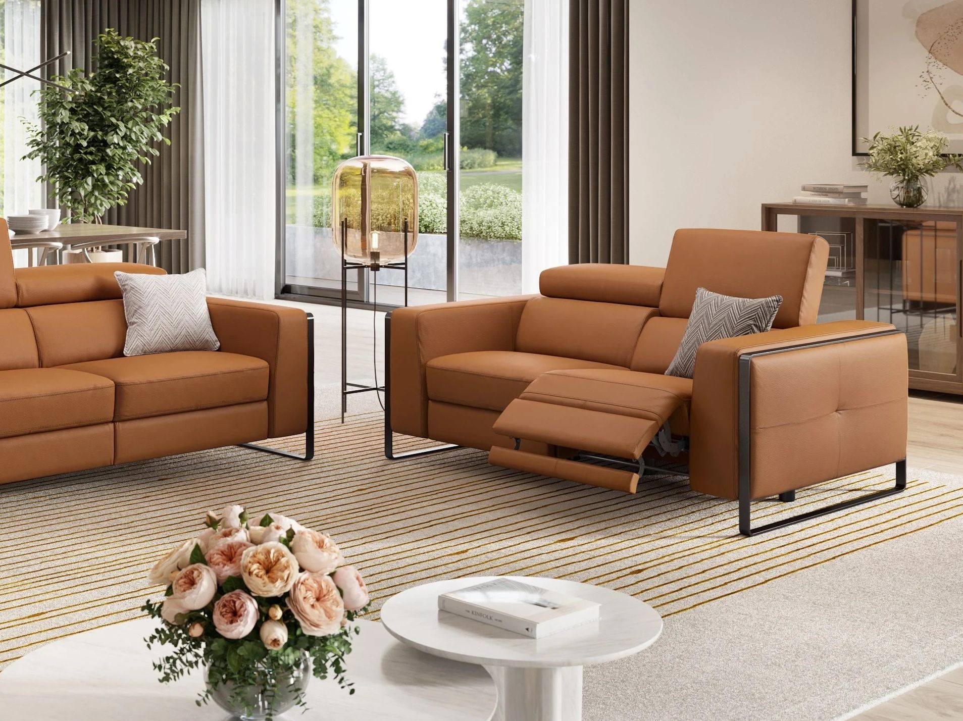 3-местный кожаный диван Sofanella Manzano ARCH-00098443 - Вид №5