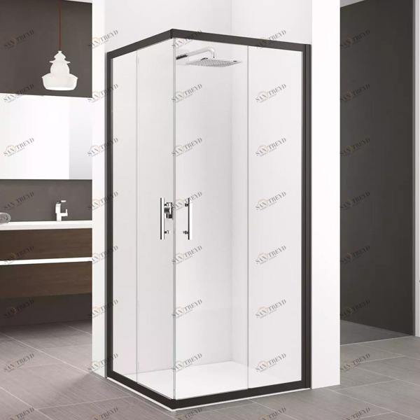 Душевой уголок 80x80 ZEPHYROS A Novellini ZEPHYROS с черным профилем ZEPHYRA77LS1HZEPHYRA77LD1H