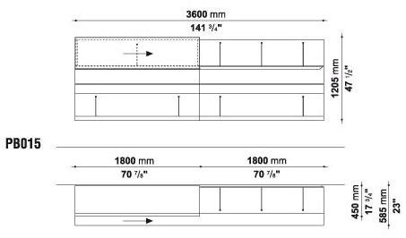 B&B Italia Комод с распашными дверцами с ящиками Pab sun-id-1508288 - Вид №5