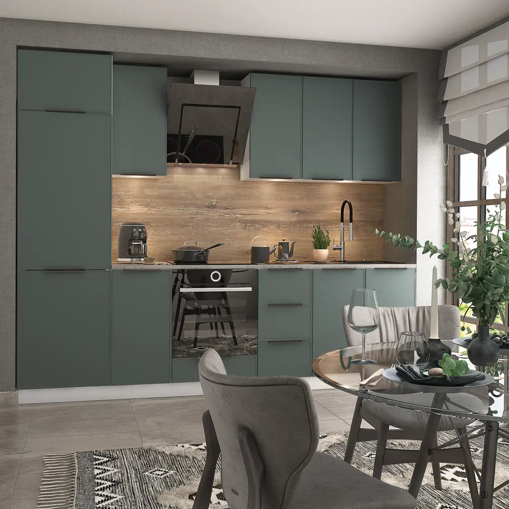 DELINIA ID Фасад Инта: зелёный минимализм для неоклассической кухни 89349182 STLM-1522763 - Вид №4