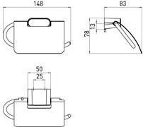Emco Bad Держатель металлического рулона с крышкой Logo2 3000 001 00 - Вид №1
