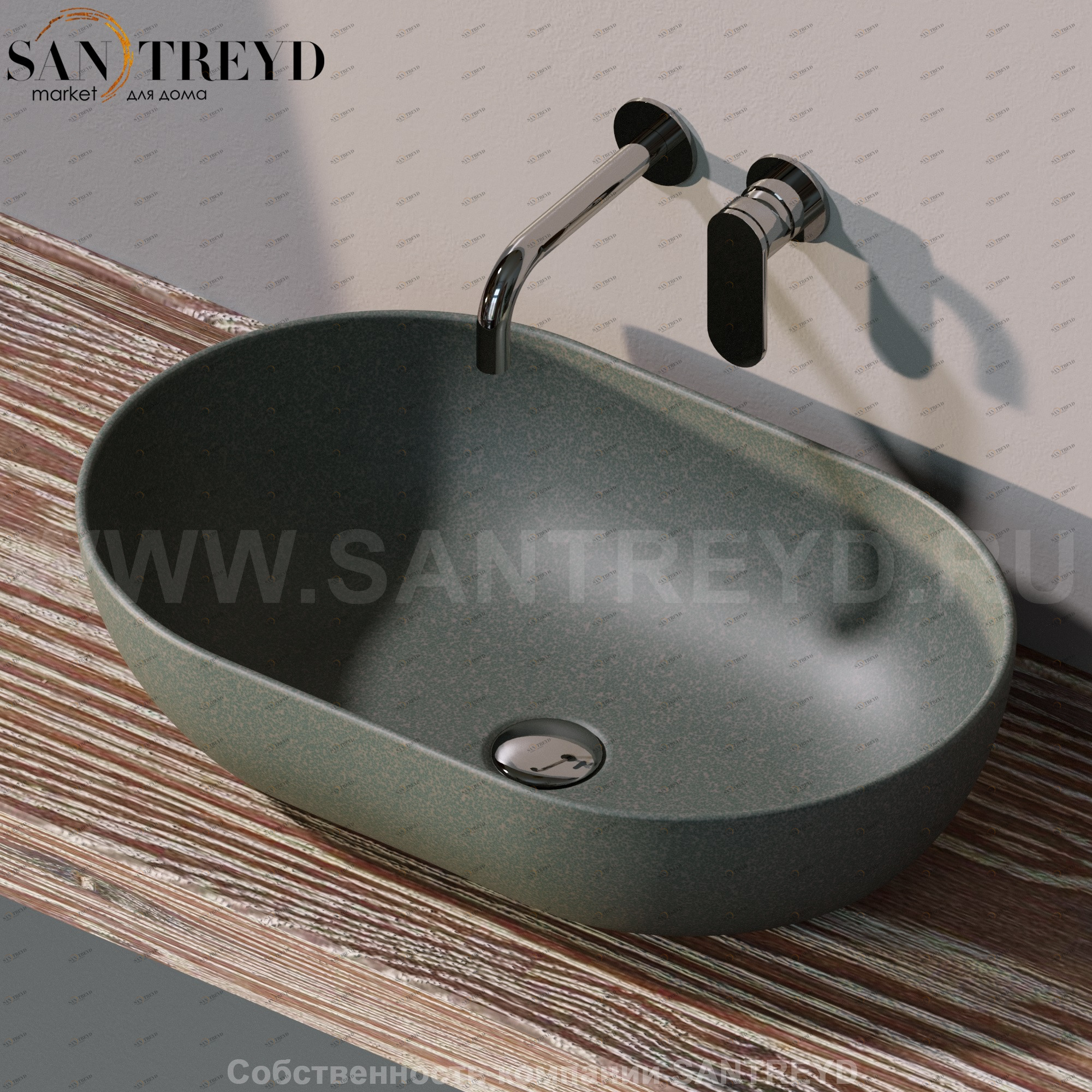 AP62A7037 Накладная раковина на столешницу  овальная Ceramica Flaminia App