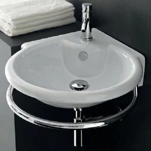 43165 Подвесная раковина настенная овальная Ceramica Hidra  белая