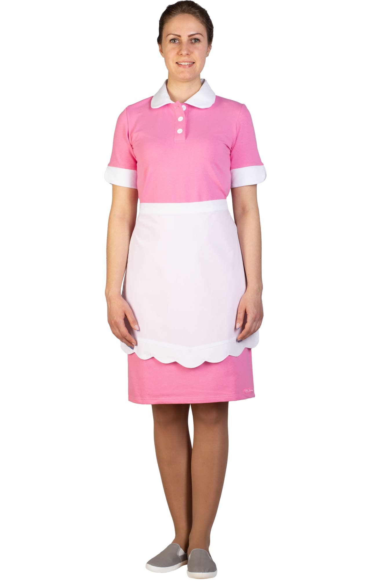 64667 Платье-поло трикотажное цвет PINK (розовый) GRACE  Одежда для обслуживающего персонала  размер 48 (L)  - Вид №3