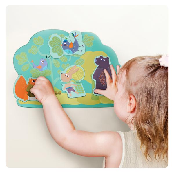 Развивающая игрушка на стену Vertiplay "Кролик Хоппи и его друзья" ORIBEL  322598 Голубой Santreyd  - Вид №1