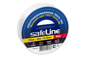 15525313 Изолента 19/20 белый 9369 Safeline
