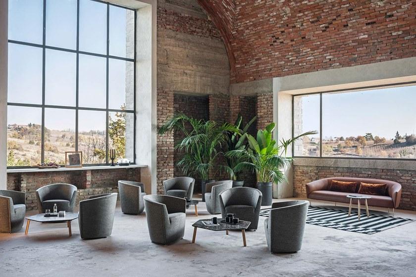 Tacchini Кресло из ткани с подлокотниками Parentesi sun-id-1455838 - Вид №2