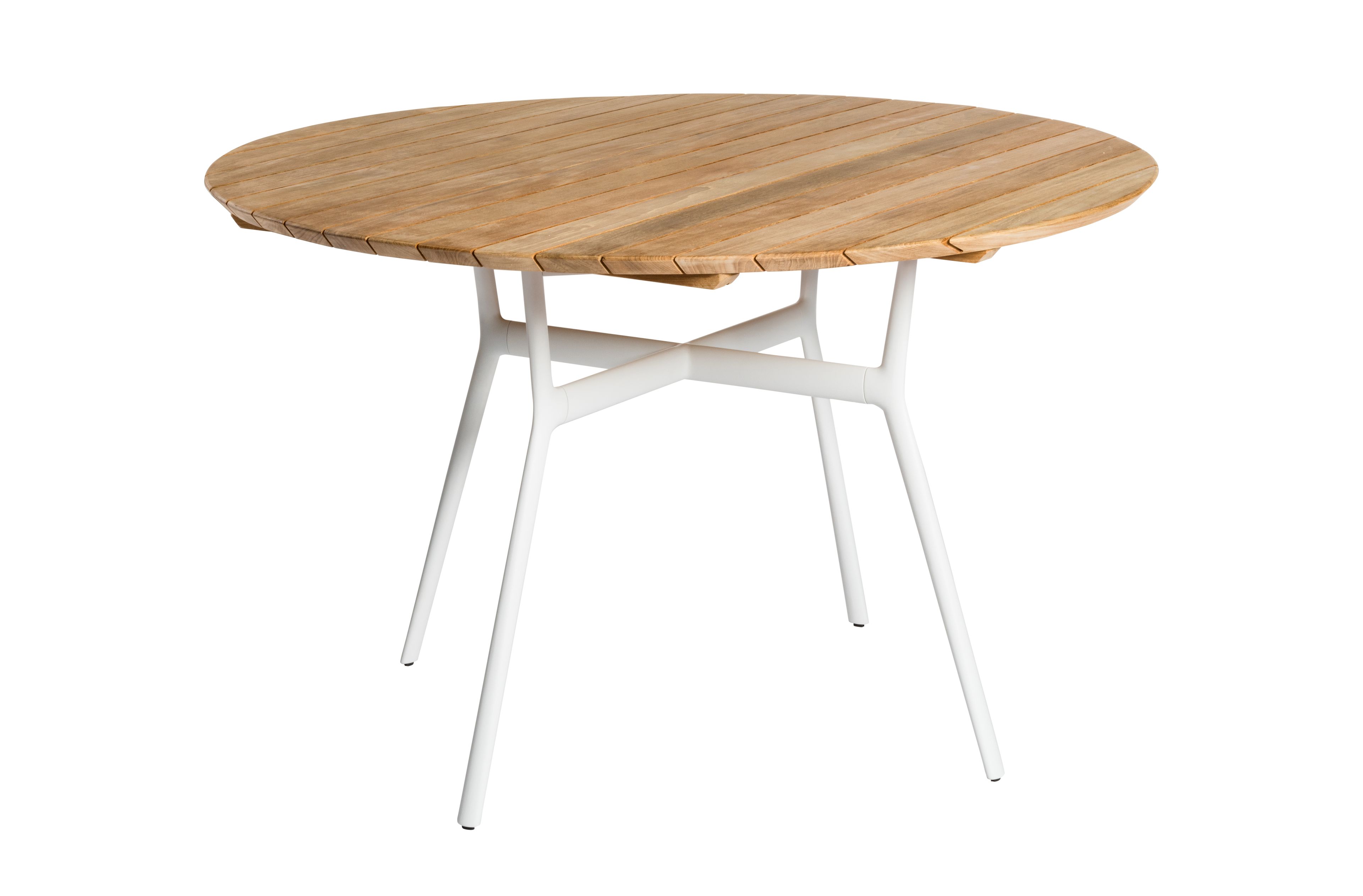 Алюминиевый и деревянный круглый садовый стол TRIBÙ Branch ARCH-00008609 - Вид №2