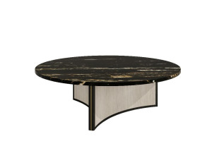 Круглый деревянный журнальный столик