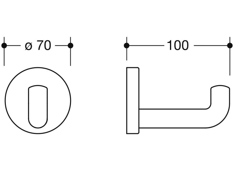477.90.030 одиночный крючок HEWI System 111 | Polyamid  - Вид №22