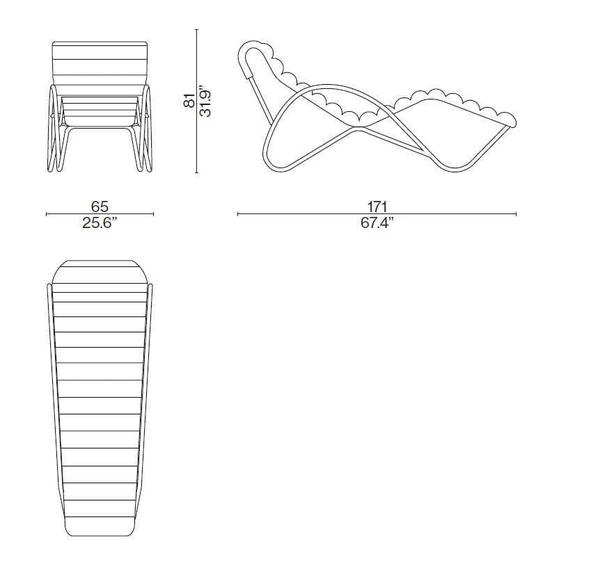 Съемный тканевый шезлонг CASSINA Indochine ARCH-00095038 - Вид №3