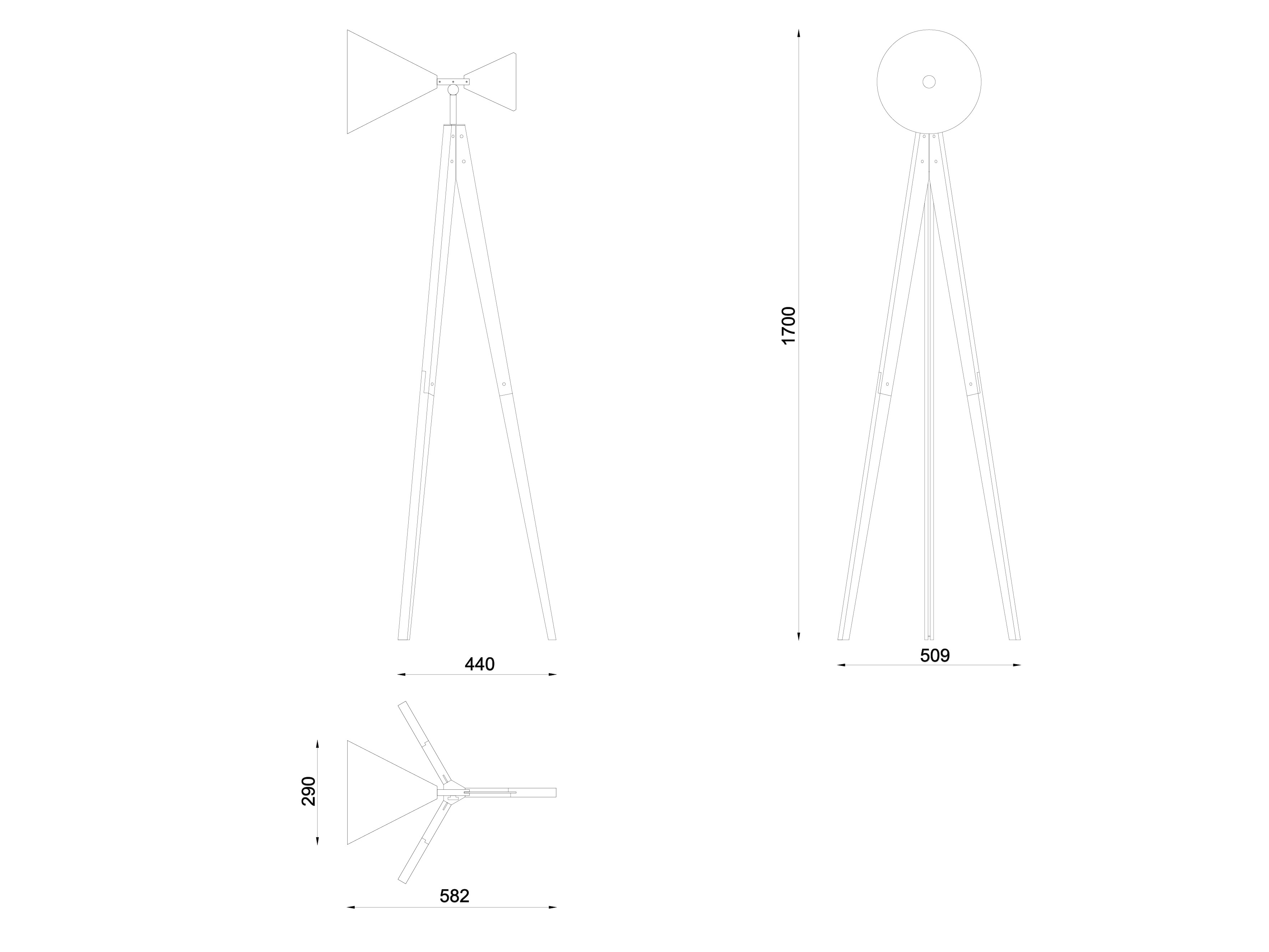 Торшер из алюминия и дуба Askia Light Tale ARCH-00144411 - Вид №8