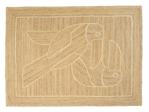 Коврик ручной работы из джута