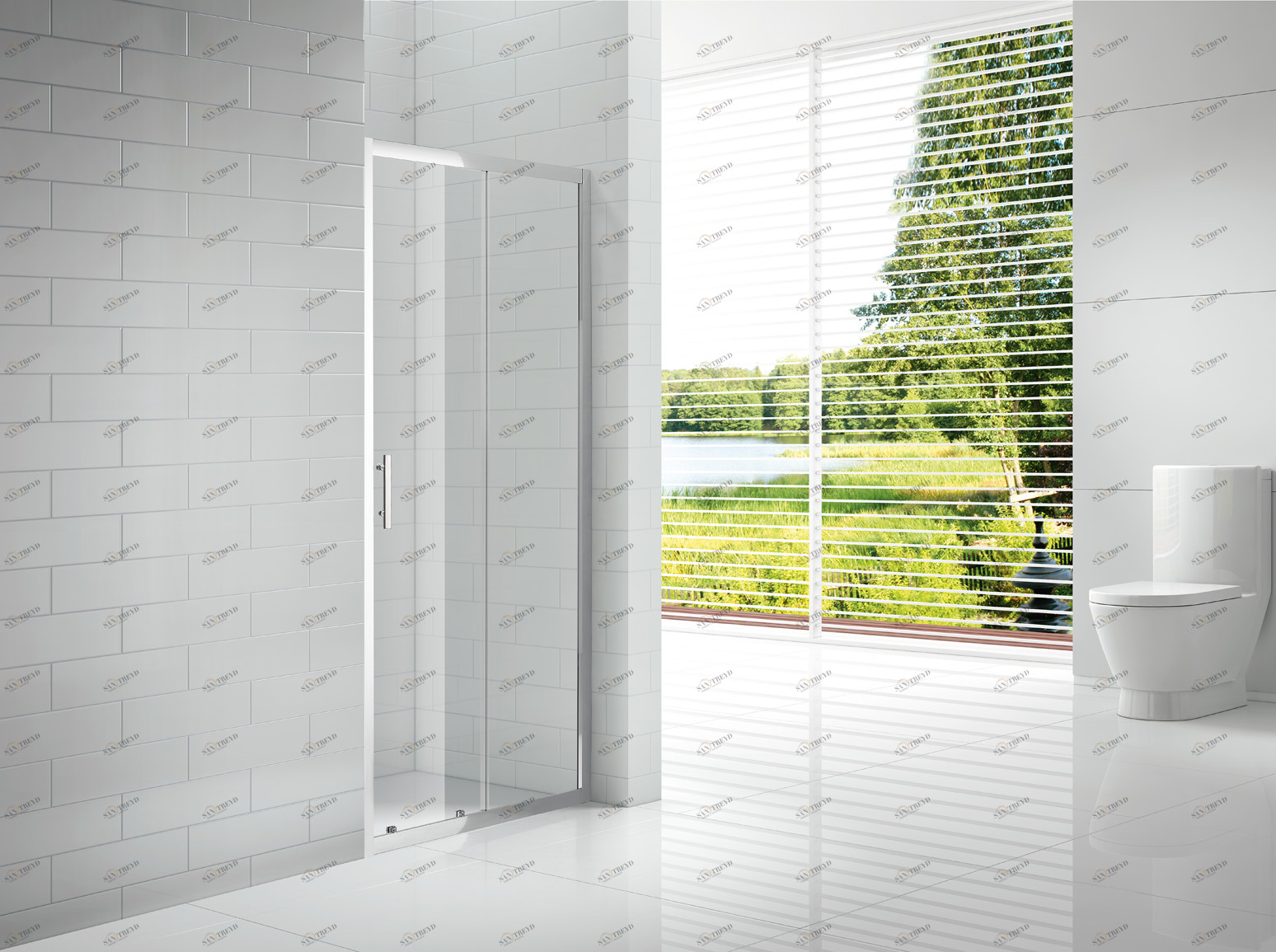 Душевая дверь в нишу CEZARES ECO-O-BF-1-110-C-Cr