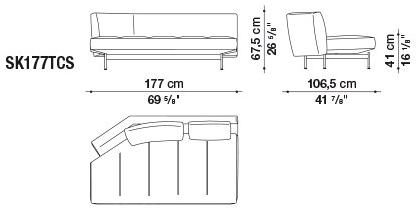 B&B Italia 4-х местный кожаный диван Saké sun-id-1457556 - Вид №12