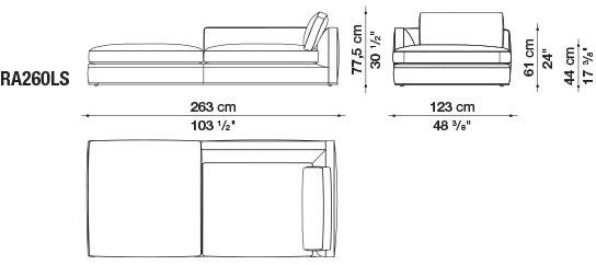 B&B Italia Модульный угловой диван из ткани Richard sun-id-1472345 - Вид №84