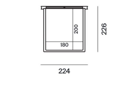 Двуспальная кровать с мягким контейнером Twils A-BOX ARCH-00057718 - Вид №9