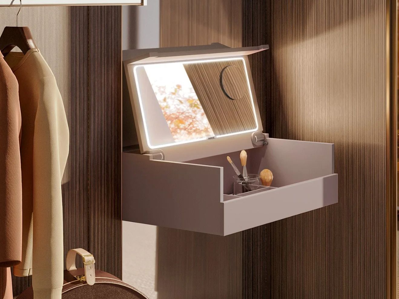 Подвесной шкаф для ванной комнаты с зеркалом Mobilcrab тщеславие ARCH-00082481