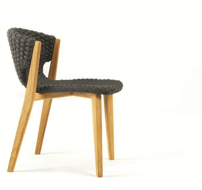 Ethimo Садовый стул из синтетической ткани Knit Knitse01 - Вид №1