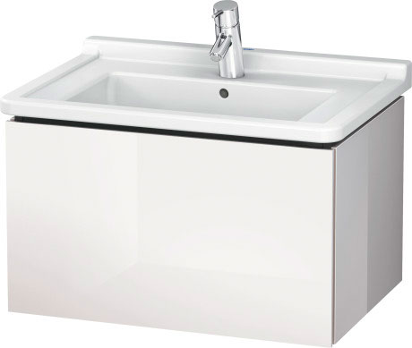 LC616403131 Тумбочка подвесная L-Cube #LC6164 670 x 469 мм Сосна серебристая, декор Duravit - Вид №1