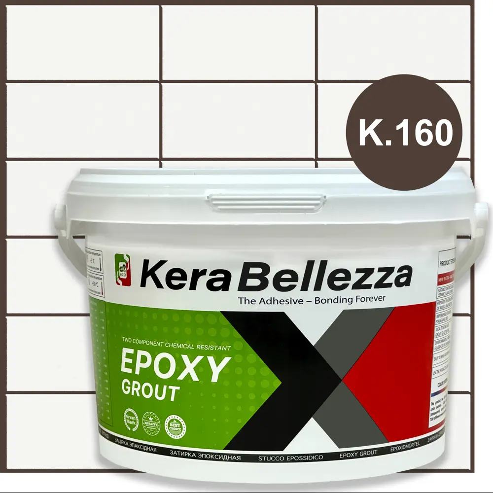 91665480 Затирка цветная эпоксидная KeraBellezza Design Цвет 160 Сиена 0.33 кг. STLM-0948129