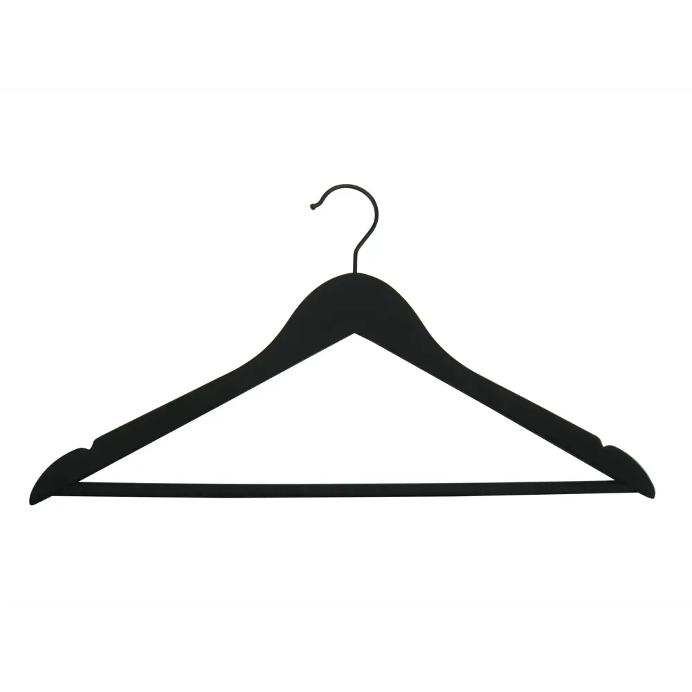 Плечики для одежды KONSENSA 44.5 см дерево цвет черный 4 шт Плечики деревянные STLM-2207099 - Вид №2