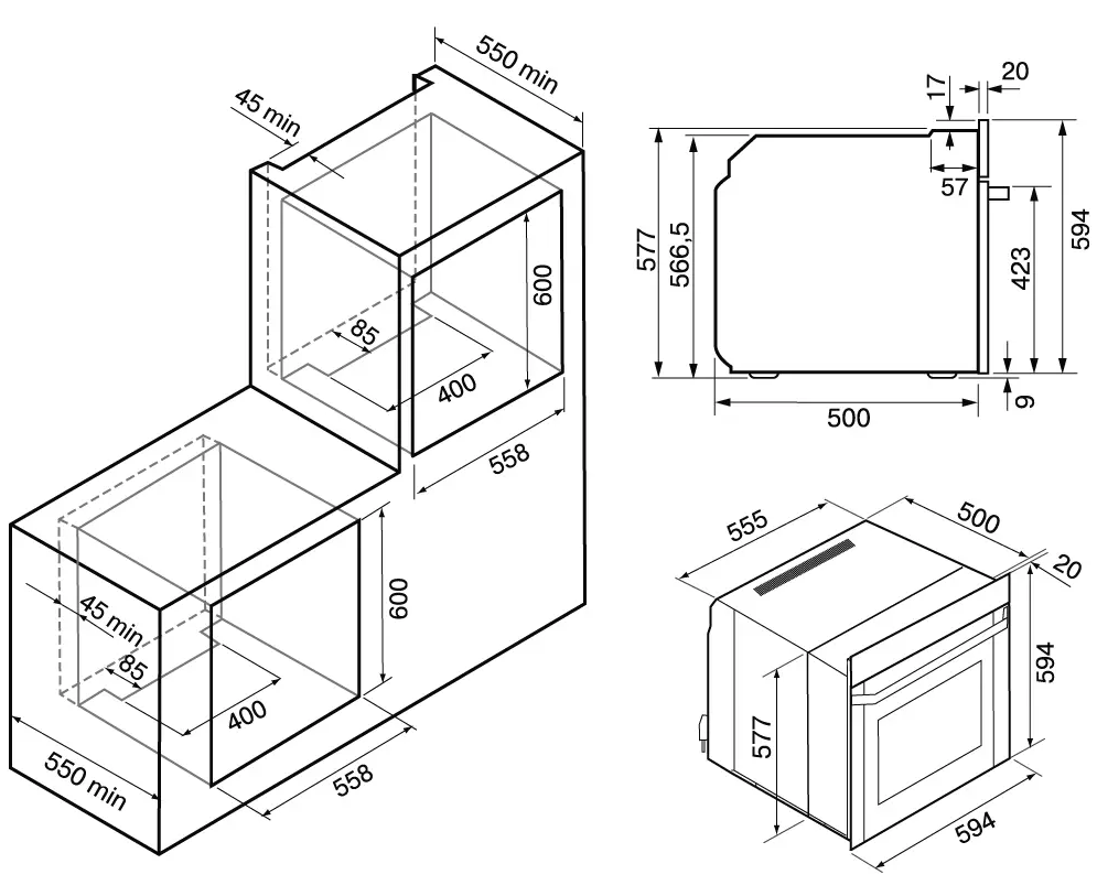 9020631 Электрический духовой шкаф KRONA ADRIANO 60 WH G2 белый KRONA1 STDN-0131982 - Вид №16