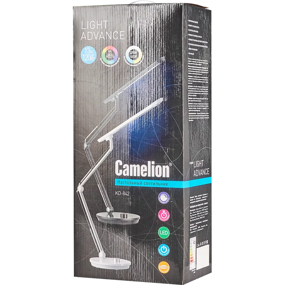 Рабочая лампа настольная светодиодная Camelion KD-842, цвет чёрный 82705323 STLM-2151354  - Вид №6