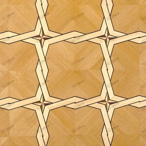 Художественный паркет Da Vinci Щитовой 26-171 Дуб (Гладкая) 500х500 мм 26010171