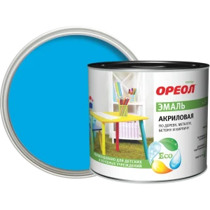 Эмаль акриловая Ореол глянцевая цвет голубой 1.9 кг 84439808 STLM-2119031