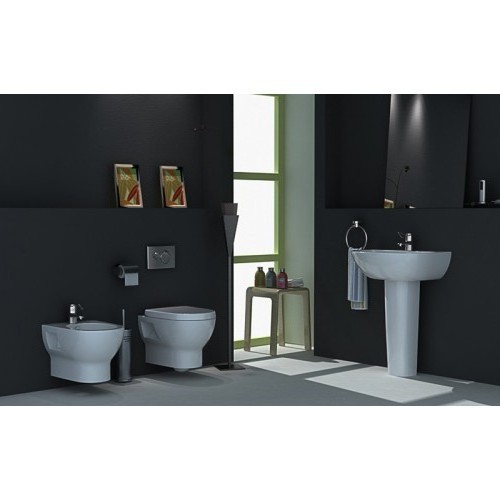 42911 Подвесная раковина настенная овальная  Zero белая Santreyd - Вид №2