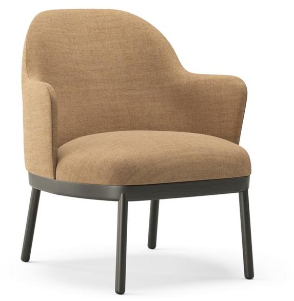 Viccarbe Кресло из ткани с подлокотниками Aleta Albumebr-albumabr - Вид №1