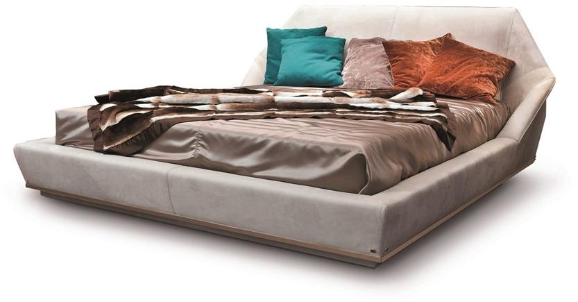 Longhi Двуспальная кровать из кожи с обитым изголовьем Loveluxe W 815 - Вид №3