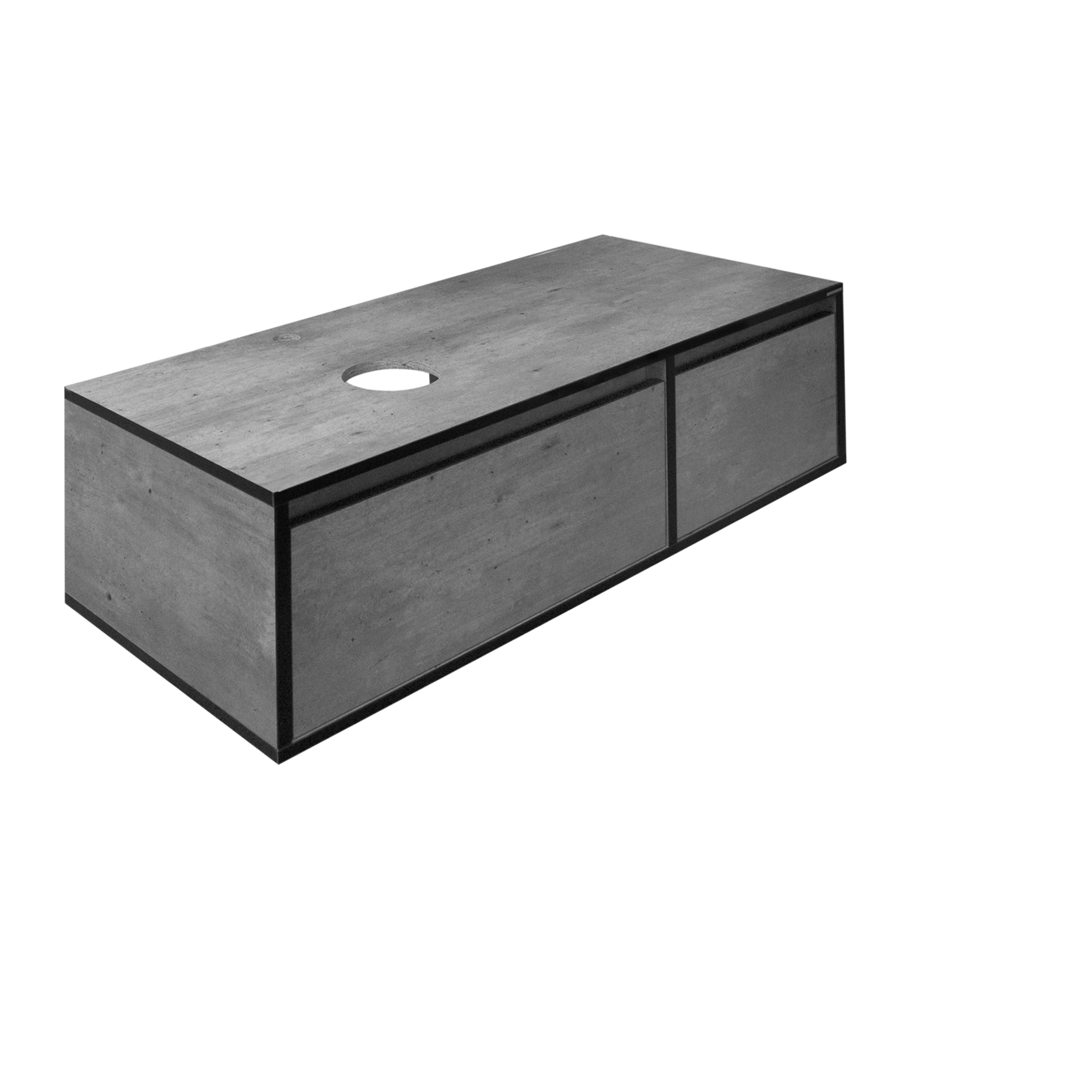 Тумба подвесная Infinity 100 - 20 бетон SANITA LUXE INFSLCW10023021W1