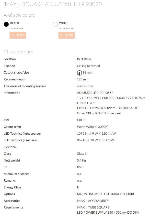 Квадратный светодиодный светильник Deltalight iMAX ARCH-00040447 - Вид №14