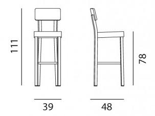 Gervasoni Табурет из алюминия с порошковым покрытием со спинкой Gervasoni outdoor sun-id-1488588 - Вид №13