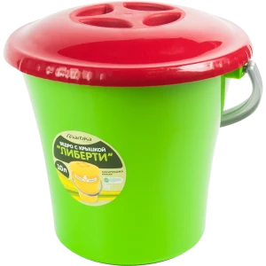 Ведро с крышкой зеленое 10 л.