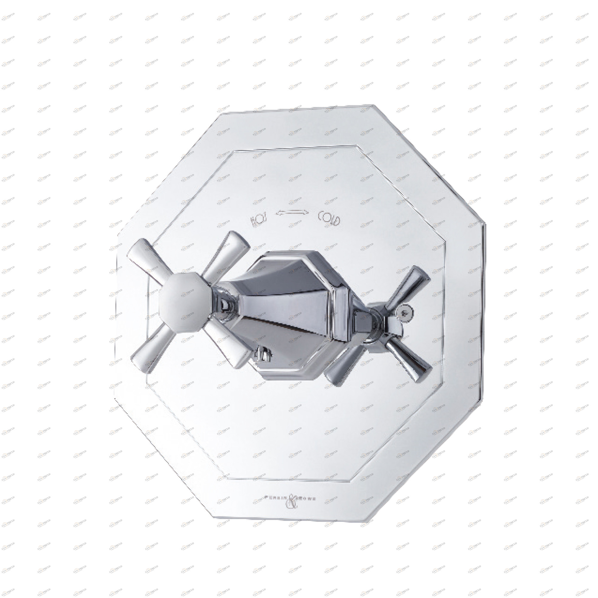 Traditional bathrooms Термостатический смеситель для душа ART DÉCO с крестовой ручкой Pr5158.nk 